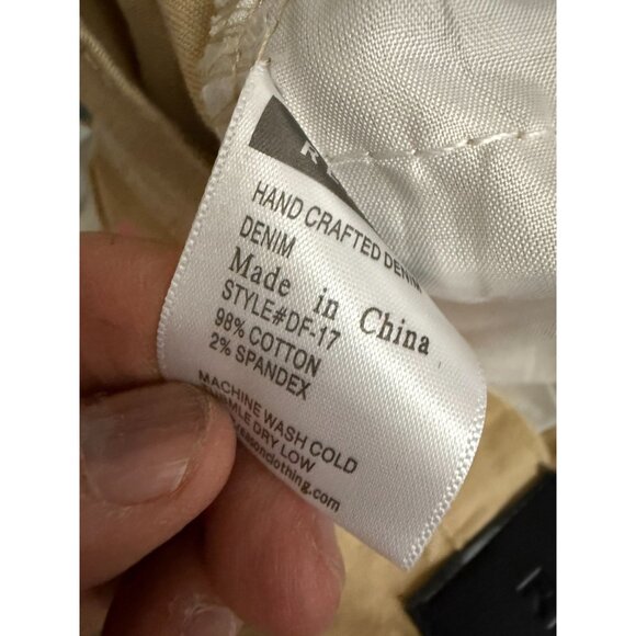 NWT Reason Premium Denim Straight Leg Jeans Slim Paint-Splatter Mens Khaki 32 - Picture 8 of 12